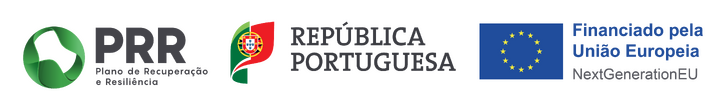 barra de logotipos de financiamento PRR 